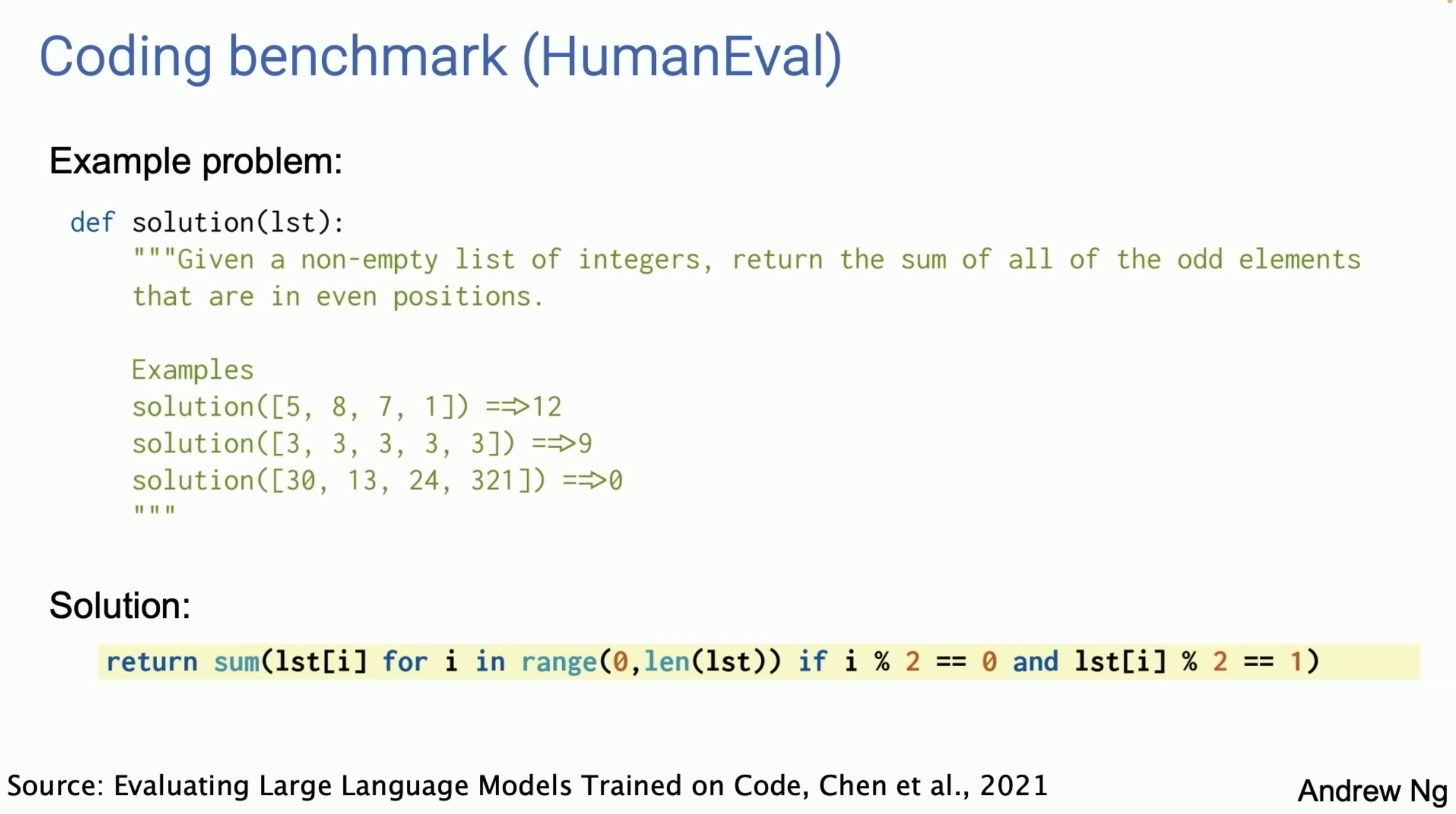 Coding benchmark (Human Eval)